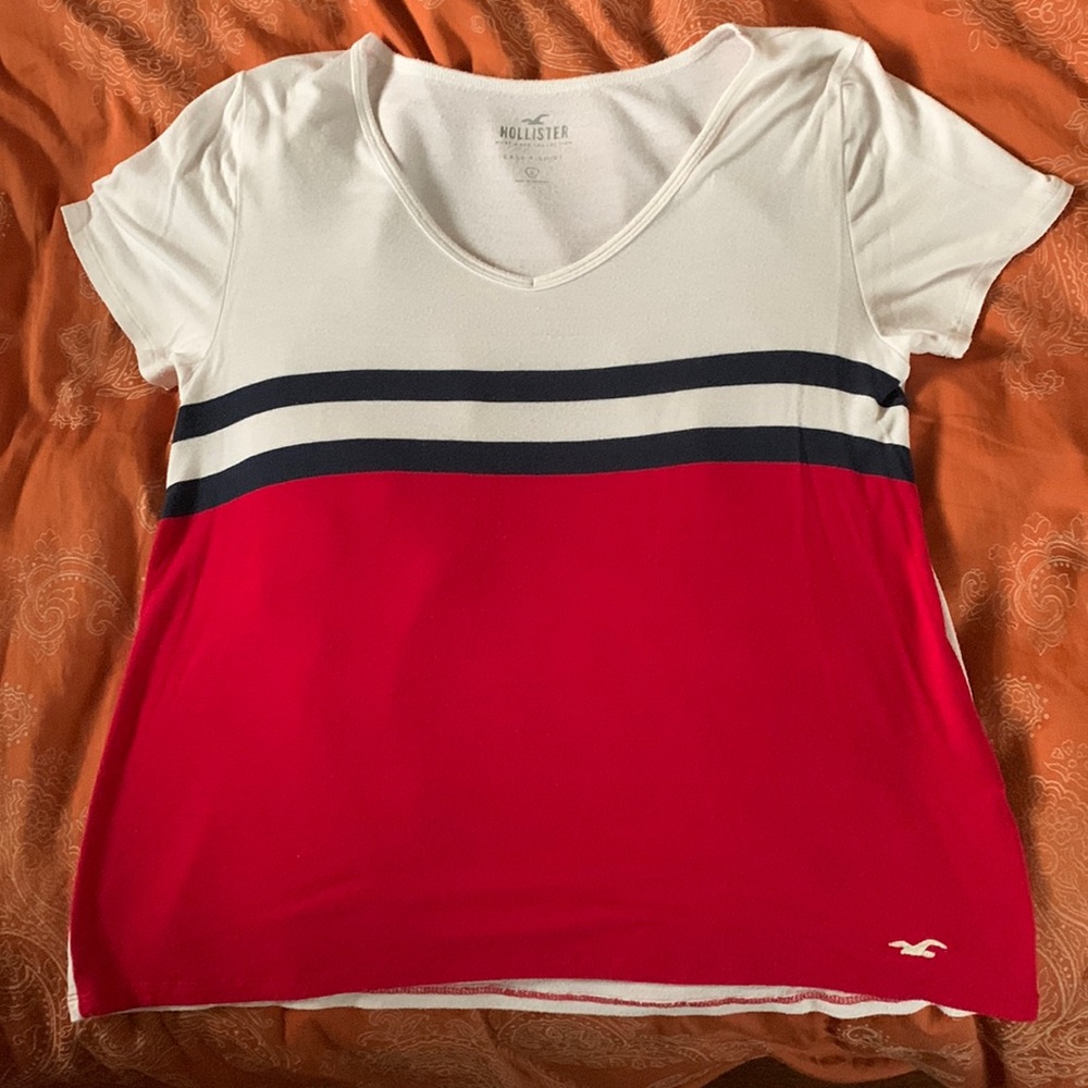 Red, Navy Blue, White T-Shirt